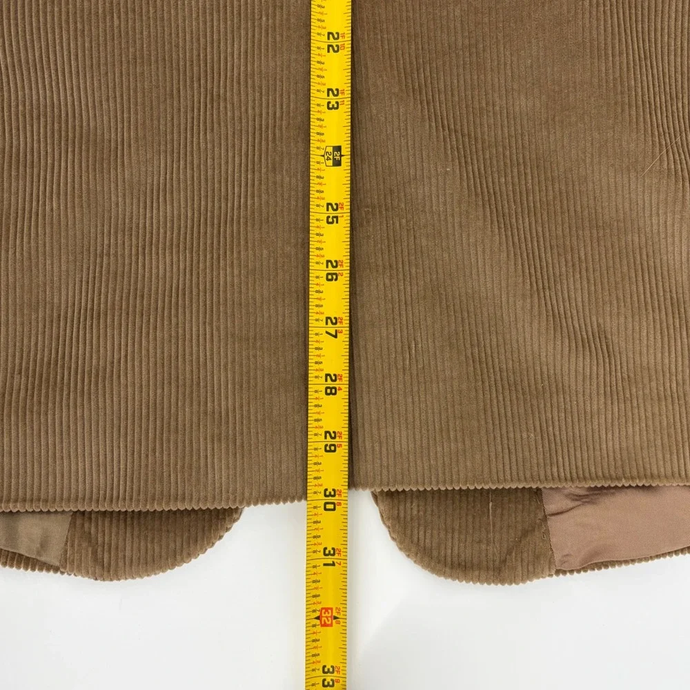 Stafford Blazer Corduroy Tan Two Button Sport Coat Dark Academia 44S Jacket